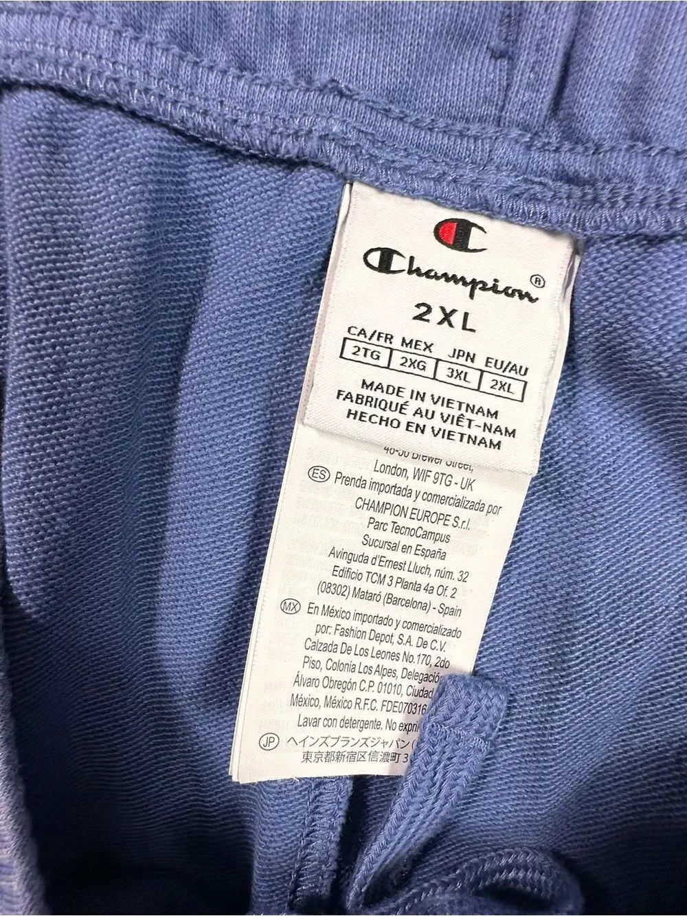 Champion Light Blue Drawstring Sweatpants - Picture 3 of 12
